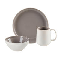FRÜHSTÜCKSSERVICE LEVANTO 6-teilig  - Taupe, Design, Keramik - Novel