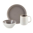 FRÜHSTÜCKSSERVICE Taupe LEVANTO 6-teilig 2 Personen  - Taupe, Design, Keramik - Novel