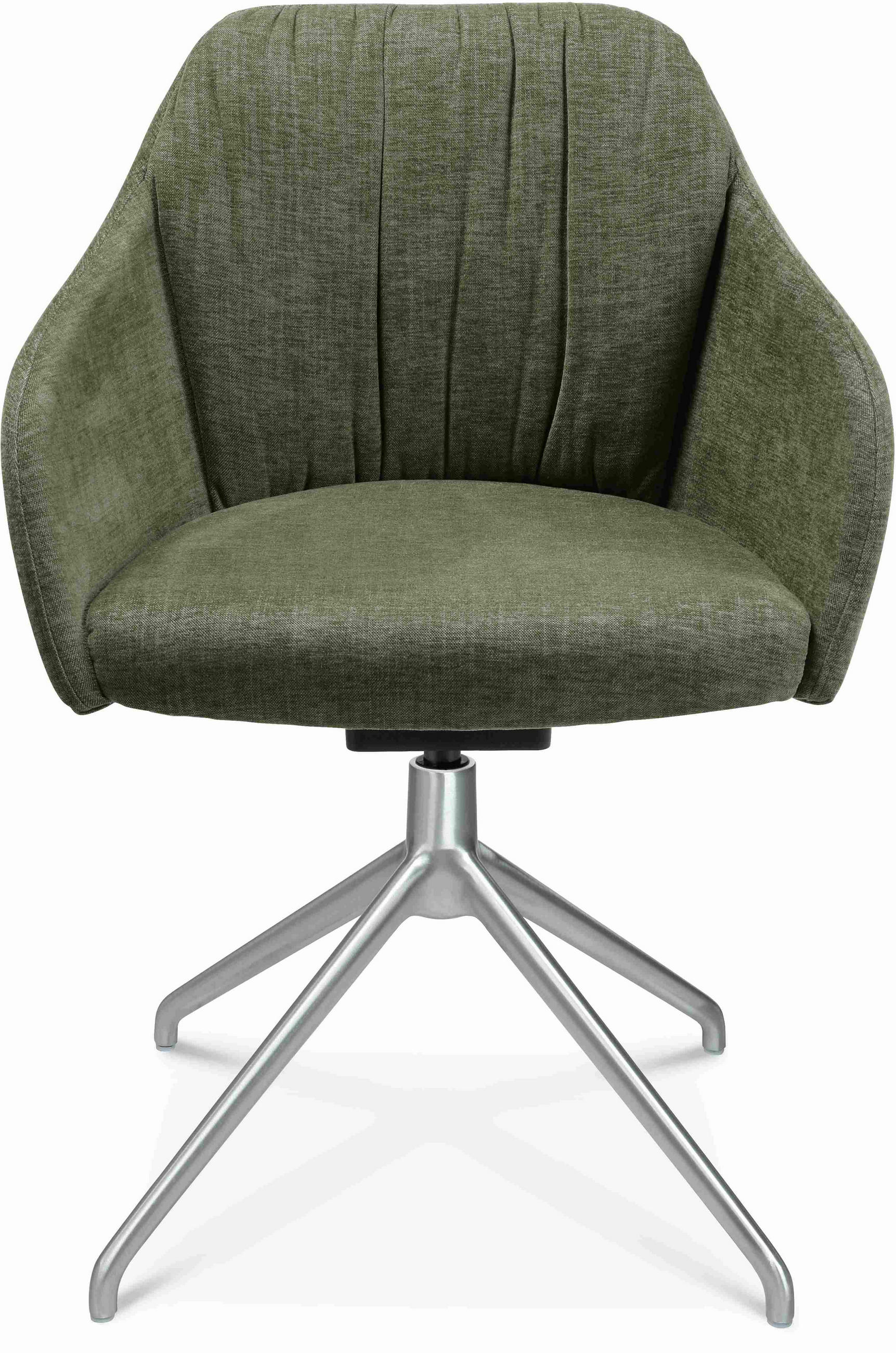 ARMLEHNSTUHL  in Aluminium Velours  - Alufarben/Grün, Design, Textil/Metall (58/81,5-84,5/60cm) - Johann Jakob