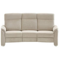 TRAPEZSOFA Flachgewebe Beige  - Beige/Alufarben, Konventionell, Textil/Metall (218/107/103cm) - Beldomo Comfort