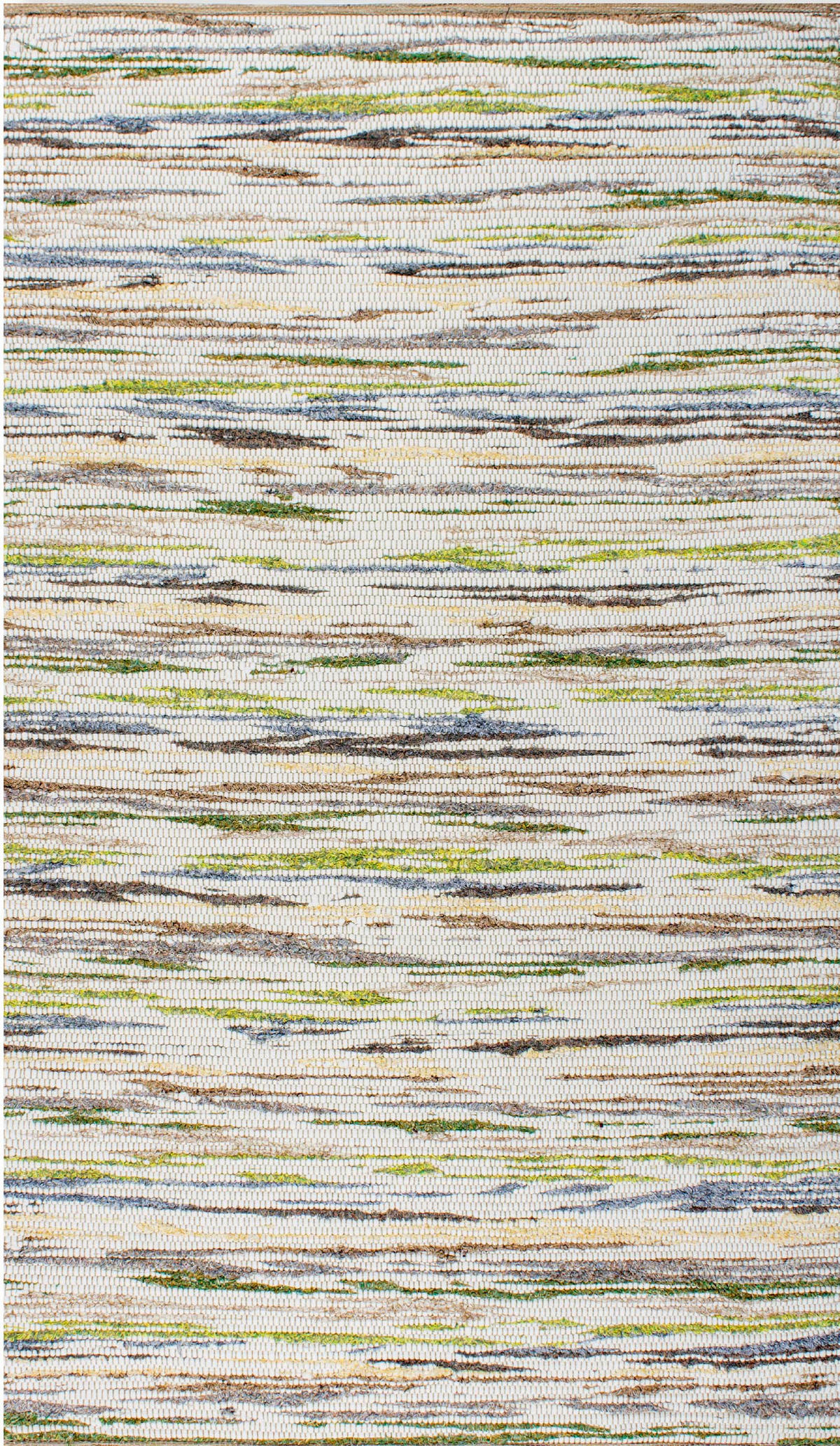 RUČNO TKANI TEPIH  siva, zelena     - siva/zelena, Konvencionalno, tekstil (70/130cm) - Linea Natura