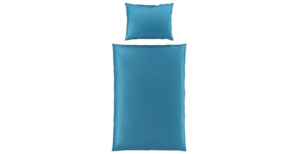 BETTWÄSCHE TANJA Satin 140/220 cm - Blau, Basics, Textil (140/220cm) - Novel