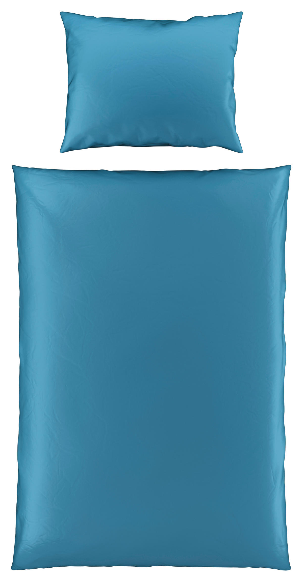 POVLEČENÍ, satén, modrá, 140/220 cm - modrá, Basics, textil (140/220cm) - Novel