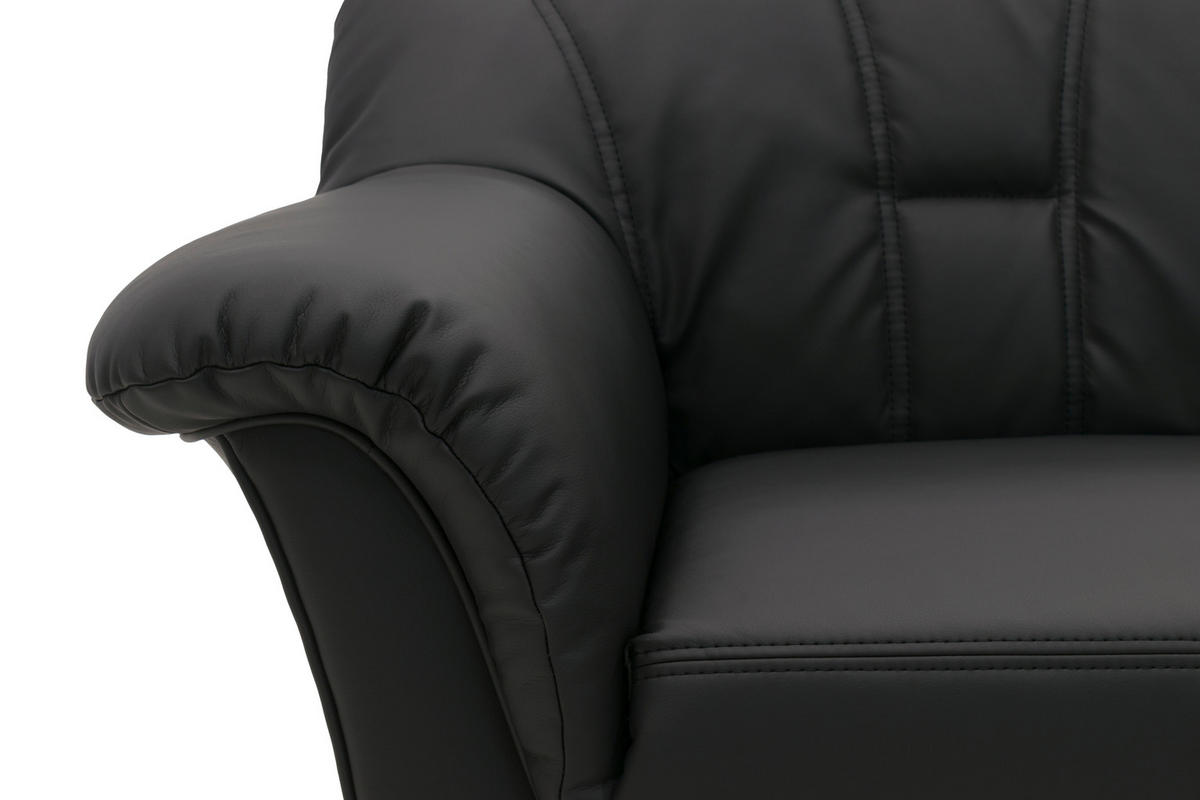 CloseUp von MID.YOU ECKSOFA Schwarz Lederlook.