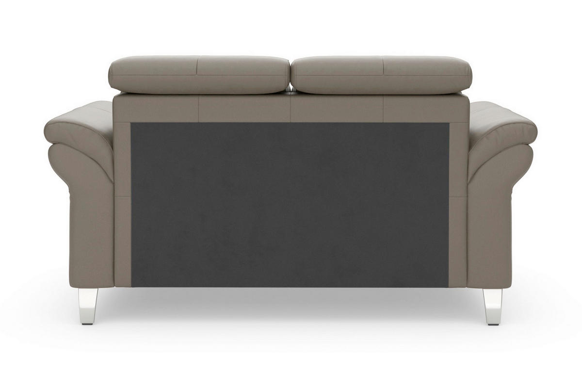 2-SITZER-SOFA ARNGAST E Grau Echtleder  - Chromfarben/Grau, Basics, Leder/Textil (156/84/93cm) - Sit & More