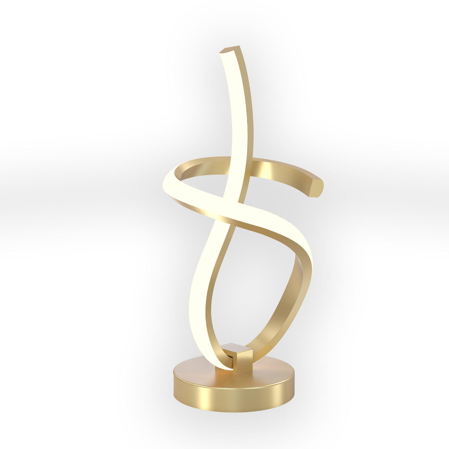 LED-TISCHLEUCHTE 17,5/38,5 cm   - Beige/Goldfarben, Design, Kunststoff/Metall (17,5/38,5cm)