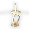LED-TISCHLEUCHTE 17,5/38,5 cm   - Beige/Goldfarben, Design, Kunststoff/Metall (17,5/38,5cm)