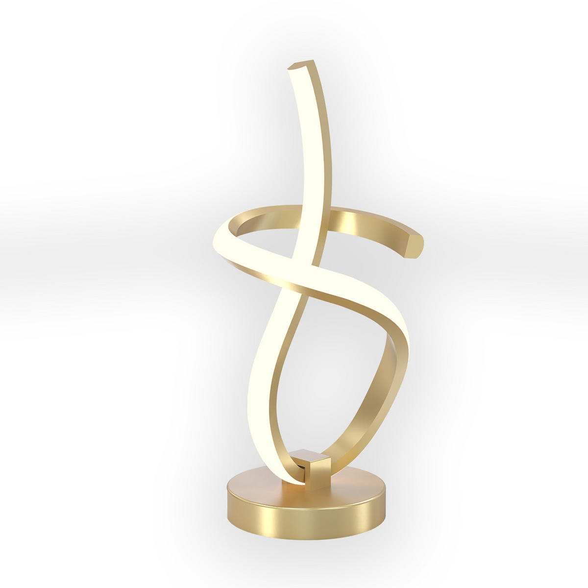LED-TISCHLEUCHTE 17,5/38,5 cm   - Beige/Goldfarben, Design, Kunststoff/Metall (17,5/38,5cm)