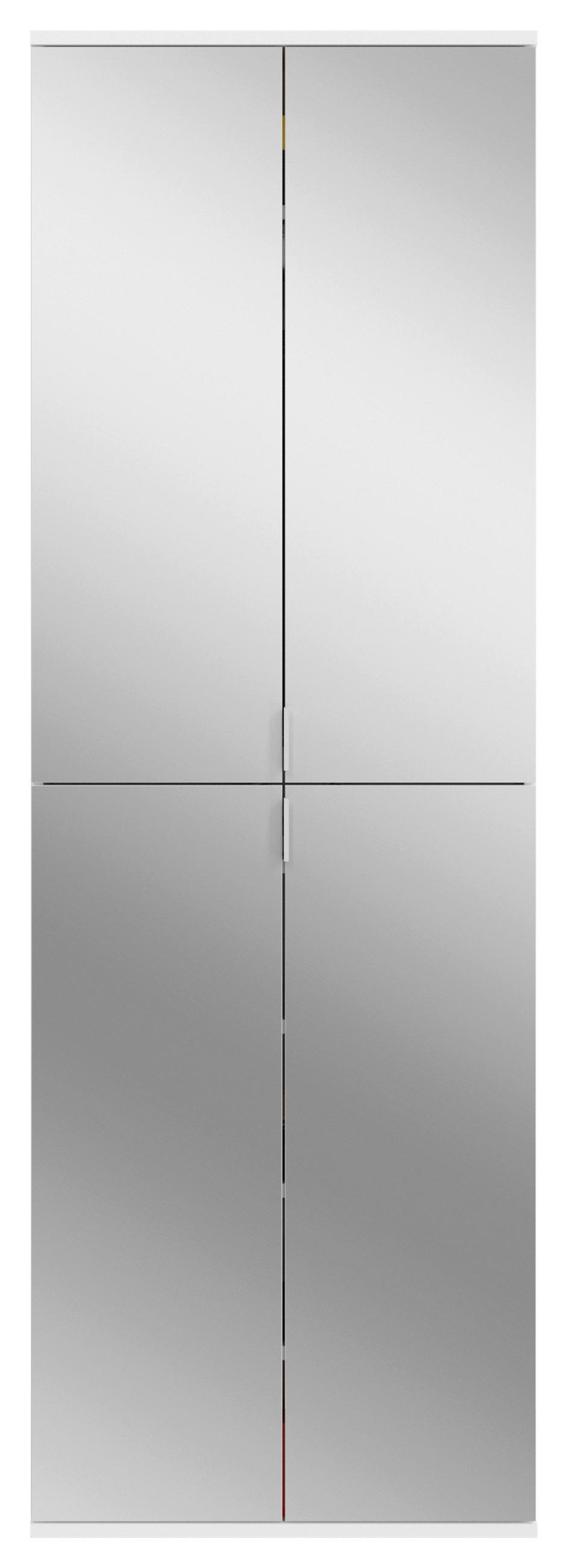 VIACÚČELOVÁ SKRIŇA, biela, 65/193/37 cm - čierna/biela, Modern, kov/kompozitné drevo (65/193/37cm) - MID.YOU