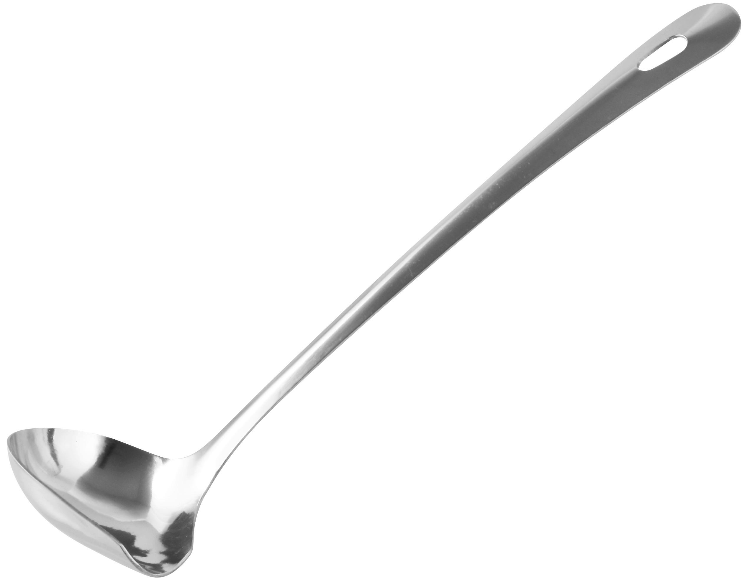 LYŽICA NA OMÁČKU - farba ušľachtilej ocele, Basics, kov (28cm) - Fackelmann