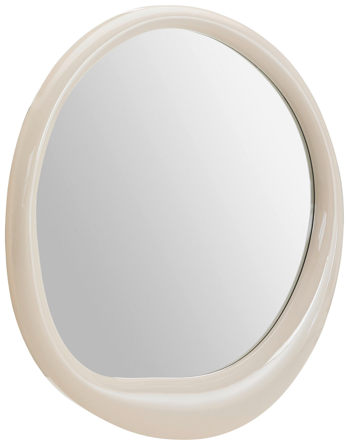 WANDSPIEGEL 98/103/4,6 cm    in Freiform  - Creme, LIFESTYLE, Glas/Holzwerkstoff (98/103/4,6cm) - Novel