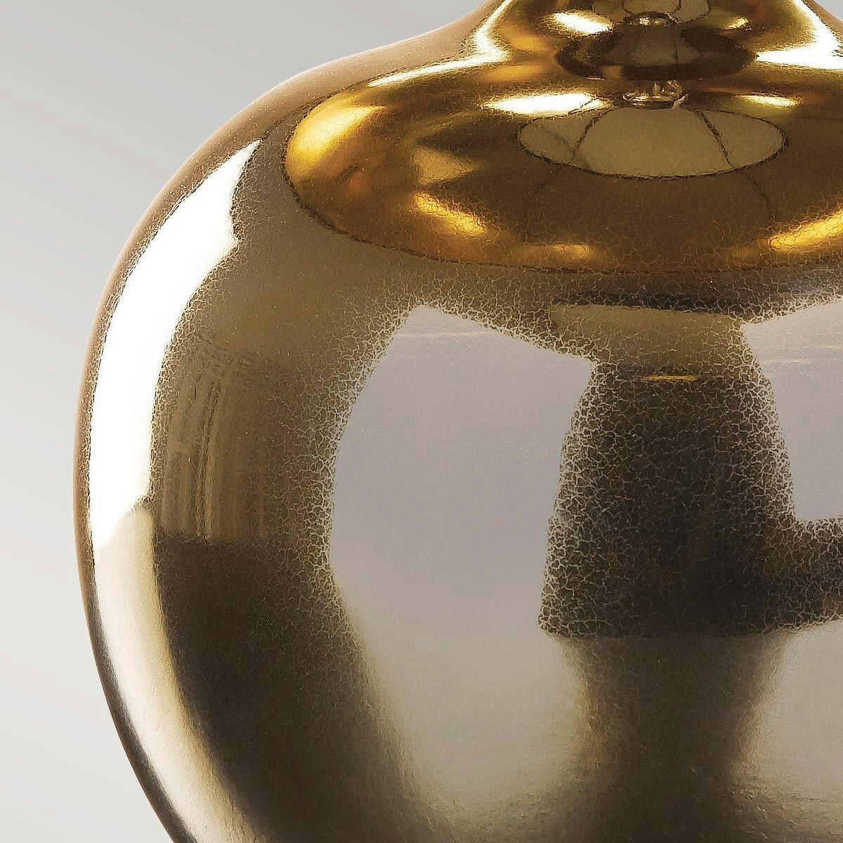 STOLNÍ LAMPA, E27, 71/46 cm  - bronzová/čiré, Konvenční, textil/keramika (71/46cm) - Elstead Lighting