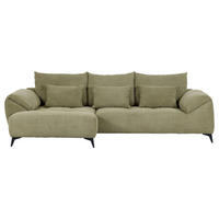 ECKSOFA in Cord Hellgrün  - Schwarz/Hellgrün, Konventionell, Textil/Metall (176/311cm) - Carryhome
