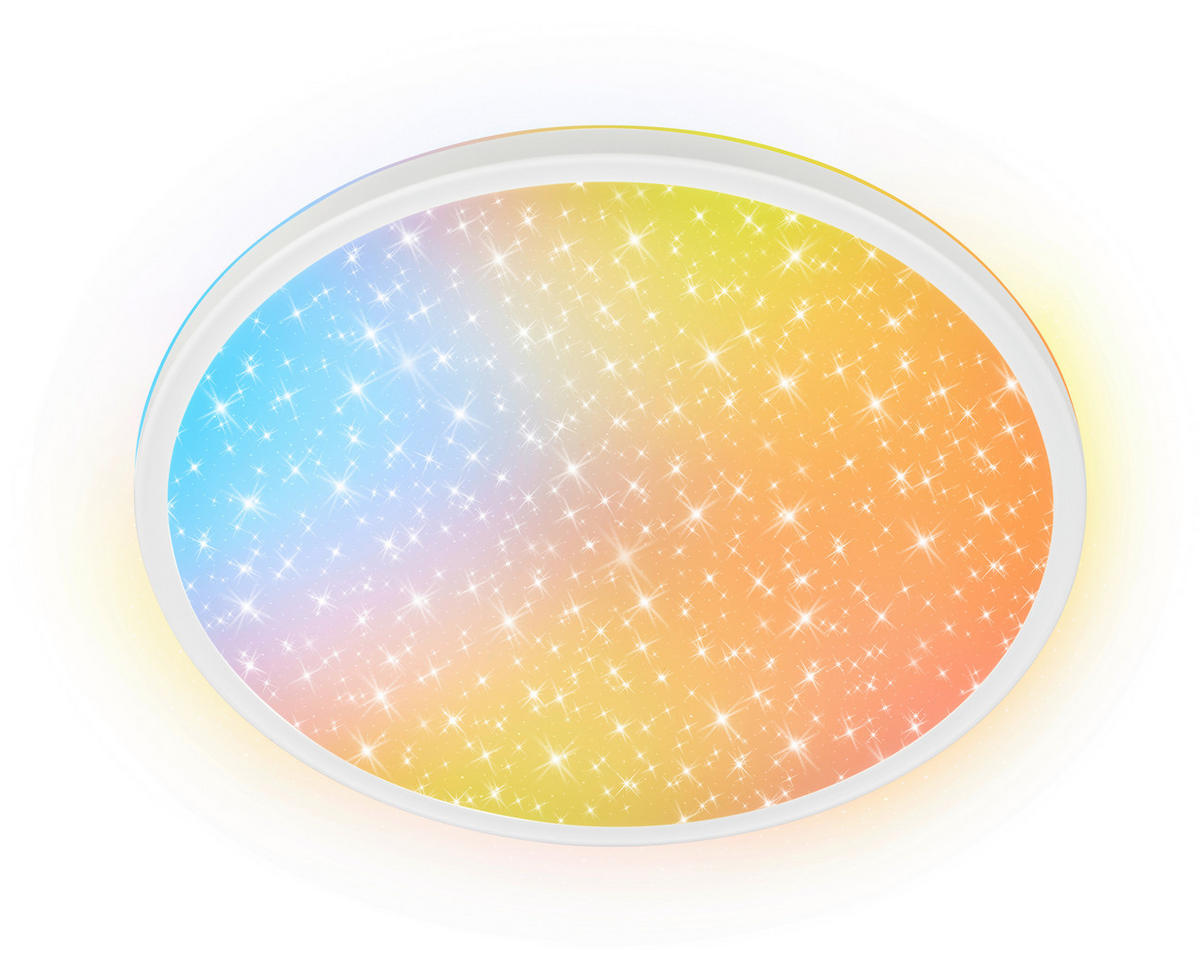 LED-DECKENLEUCHTE Aura Glow 37,5/4,5 cm   - Weiß, KONVENTIONELL, Kunststoff (37,5/4,5cm) - Briloner