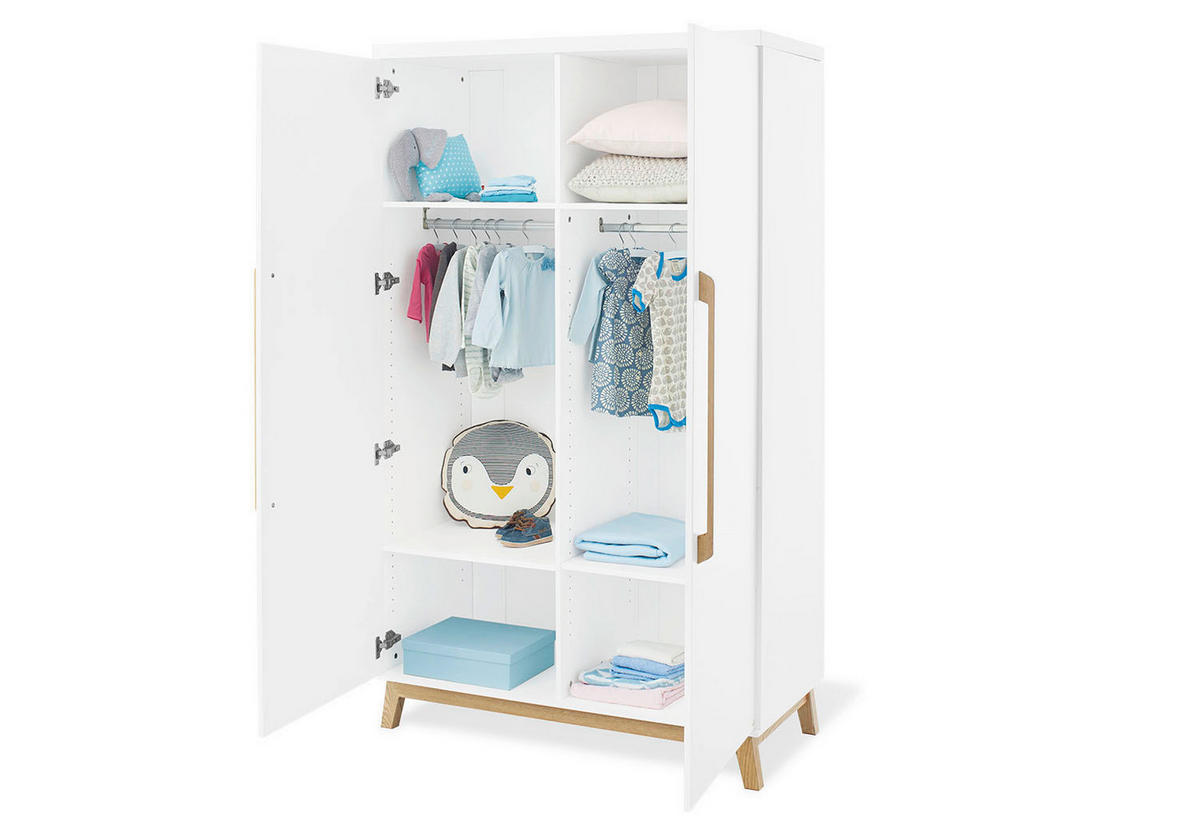 BABYZIMMER PINOLINO RIVA  - Eschefarben/Weiß, Design, Holzwerkstoff - Pinolino