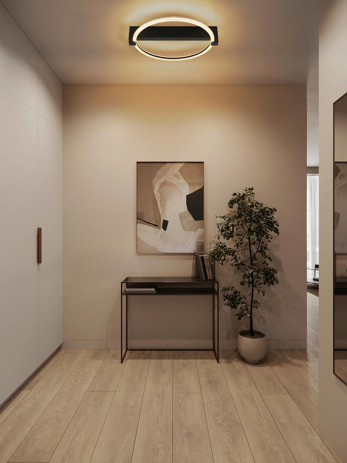 STROPNA LED-SVETILKA  Fletcher   3000 K 230 V  - črna/bela, Design, kovina/umetna masa (41,4/38/8,5cm) - Globo