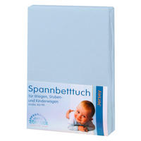 KINDERSPANNBETTTUCH 40/90 cm   - Hellblau, Basics, Textil (40/90cm) - Zöllner