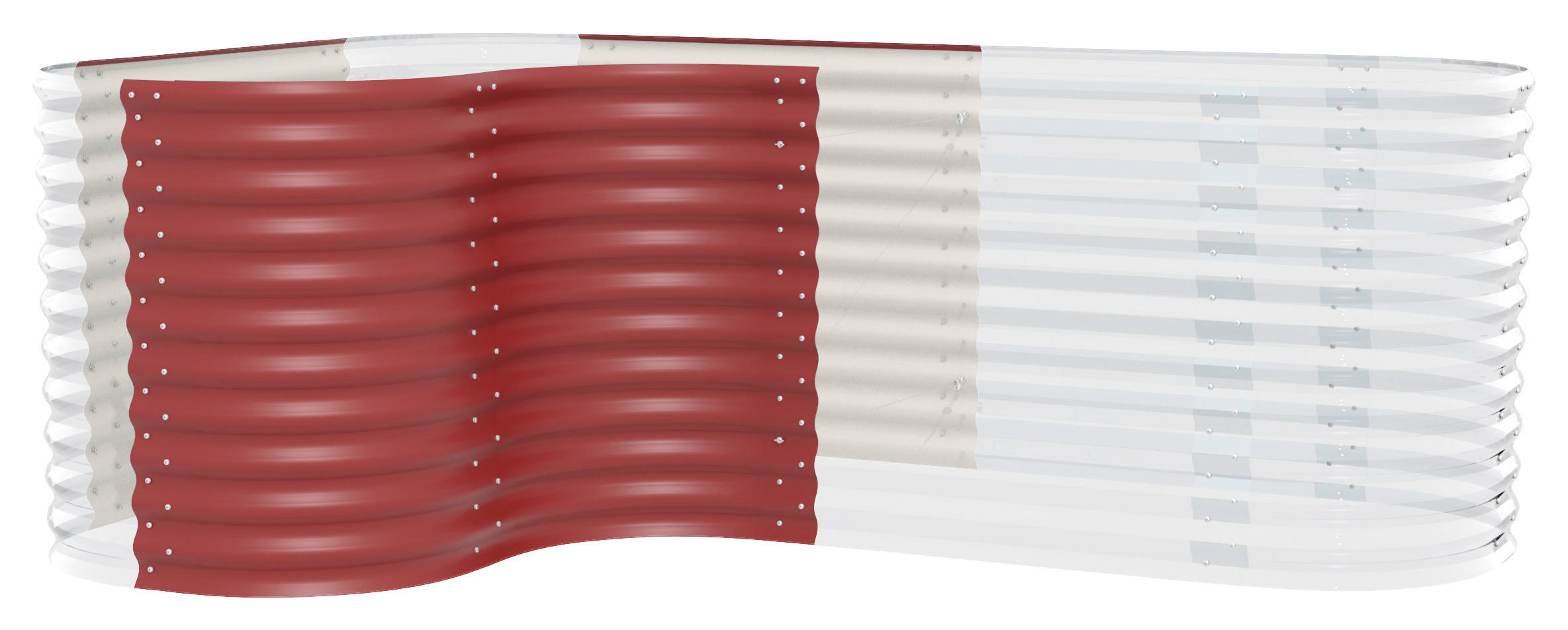 HOCHBEET-ERWEITERUNG 80/85,8/80 cm  - Rot, Basics, Metall (80/85,8/80cm)