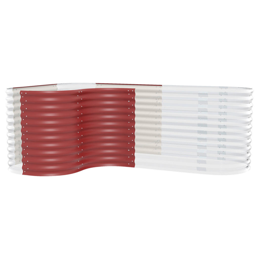 Hochbeet-Erweiterung Vita 858 mit Kurve 80x86x80 cm Rot