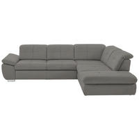 ECKSOFA in Mikrofaser Hellgrau  - Silberfarben/Hellgrau, Design, Textil/Metall (320/260cm) - Beldomo Speed