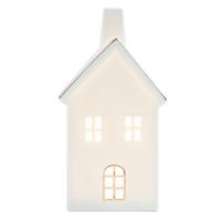 DEKOHAUS  - Goldfarben/Weiß, Trend, Keramik (7,1/13/6cm) - X-Mas