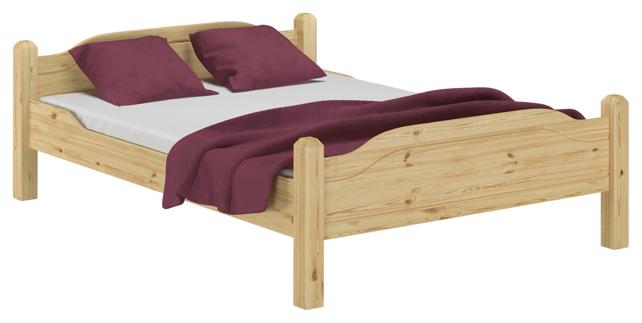 BETT Kiefer massiv 160/200 cm Kieferfarben  - Kieferfarben, Basics, Holz (160/200cm) - Livetastic
