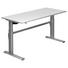 SCHREIBTISCH - Silberfarben/Weiß, Design, Holzwerkstoff/Metall (180/72-119/80cm) SCHREIBTISCH - Silberfarben/Weiß, Design, Holzwerkstoff/Metall (180/72-119/80cm)