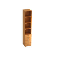REGAL Buchefarben  - Buchefarben/Alufarben, KONVENTIONELL, Holzwerkstoff/Metall (40/215,6/42cm) - Venda
