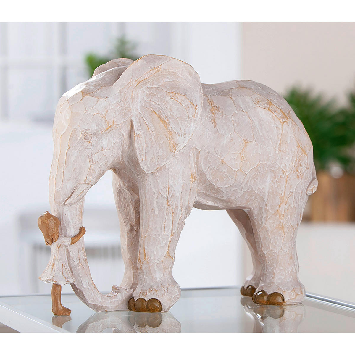 SKULPTUR - Creme, Basics, Kunststoff (28,5/23/15cm)