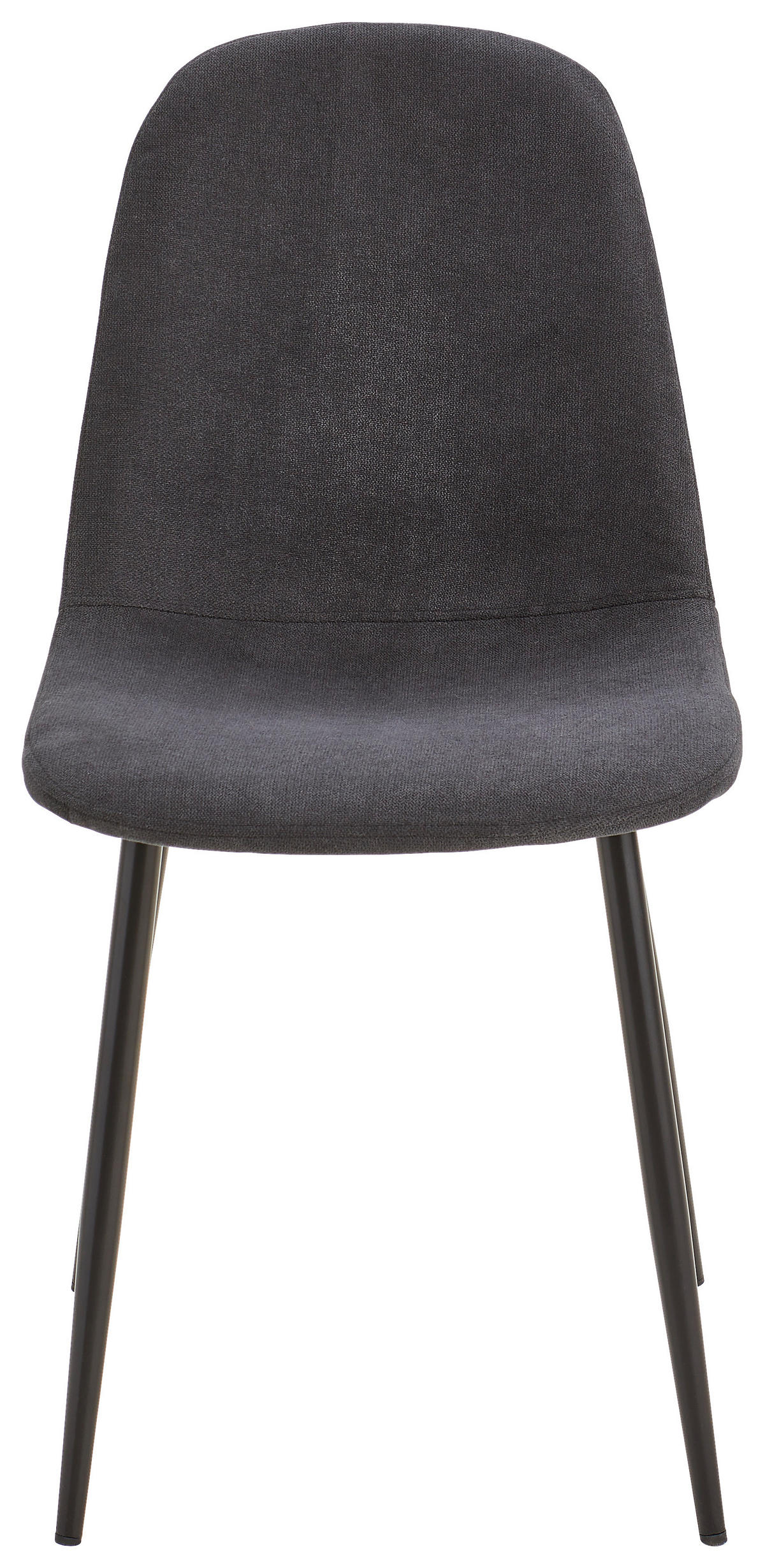 STUHL  in Eisen Mikrofaser Metall, Textil  - Schwarz, Basics, Textil/Metall (43/85/54cm) - P & B