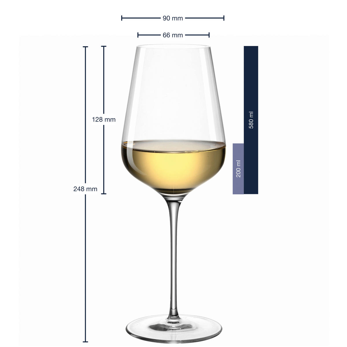 WEISSWEINGLAS 580 ml  - Klar, Lifestyle, Glas (580ml) - Leonardo