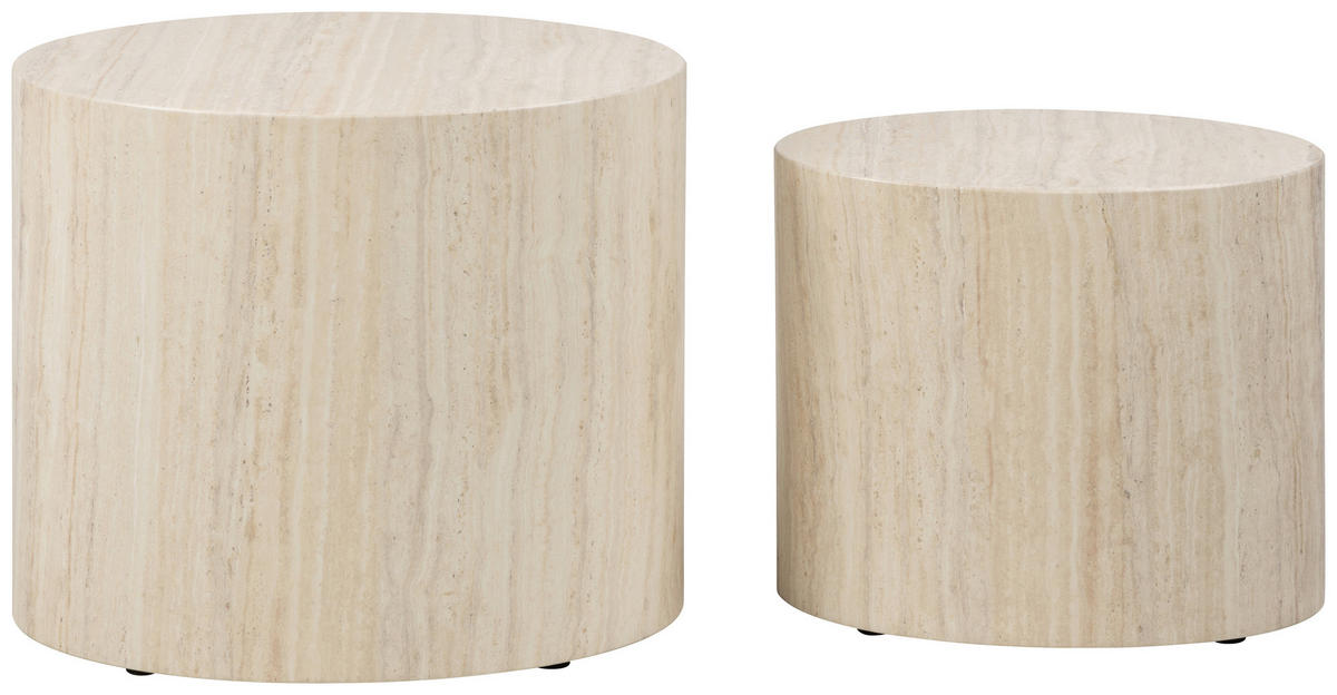 COUCHTISCHSET oval Naturfarben  - Naturfarben, Design, Holzwerkstoff (33/48/40cm) - MID.YOU