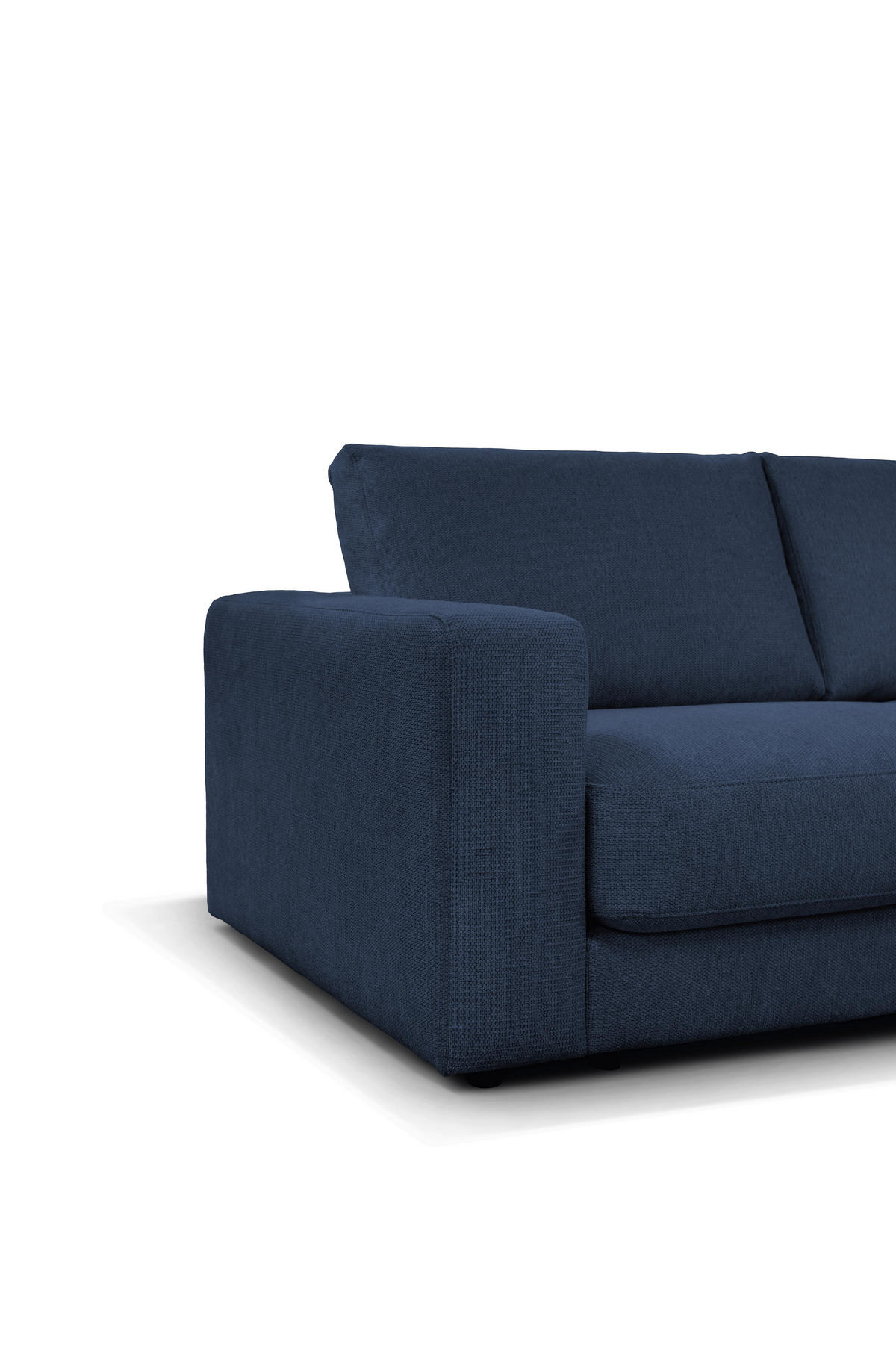 ECKSOFA VIGO Dunkelblau  - Schwarz/Dunkelblau, Design, Textil (303/172cm) - MID.YOU