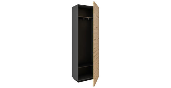 GARDEROBENSCHRANK 65/200/36 cm  - Wildeiche/Anthrazit, Natur, Holz/Holzwerkstoff (65/200/36cm) - Dieter Knoll