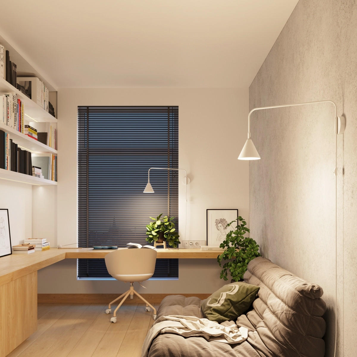 WANDLEUCHTE NOX 30/14/61 cm   - Weiß, KONVENTIONELL, Metall (30/14/61cm)