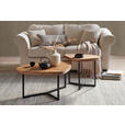 COUCHTISCH in Holz, Metall 48/45/45 cm - Eichefarben/Schwarz, Natur, Holz/Metall (48/45/45cm) - Novel