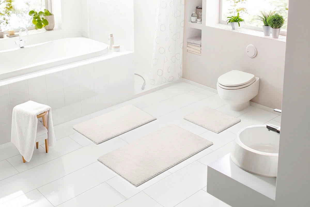 BADEMATTE Grau 60/100 cm  - Grau, Basics, Kunststoff/Textil (60/100cm) - Grund