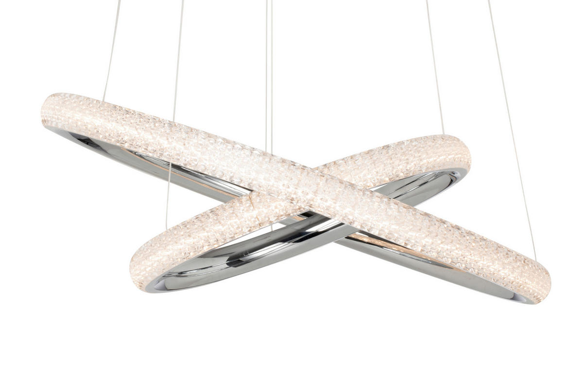 ZÁVĚSNÉ LED SVÍTIDLO, 61/150 cm  - bílá/barvy chromu, Design, plast (61/150cm) - Dieter Knoll