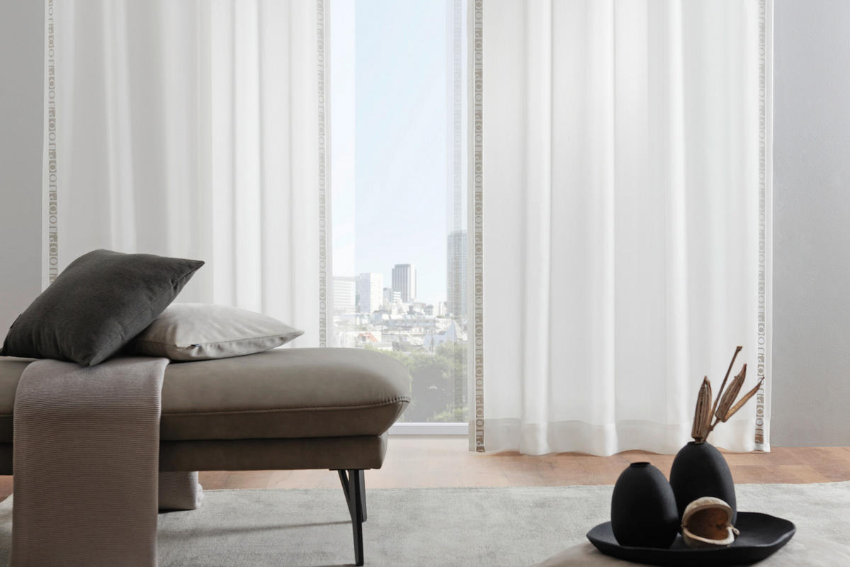 FERTIGVORHANG blickdicht  - Weiß, Design, Textil (130/250cm) - Joop!