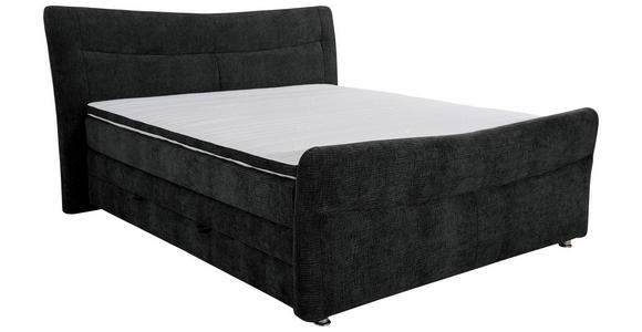 BOXSPRINGBETT 140/200 cm  in Schwarz  - Schwarz, KONVENTIONELL, Textil/Metall (140/200cm) - Esposa