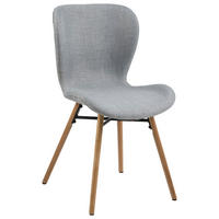 STOLICA  boje hrasta, svijetlo siva  tekstil      - boje hrasta/svijetlo siva, Lifestyle, tekstil/drvo (47/82,5/53cm) - Carryhome