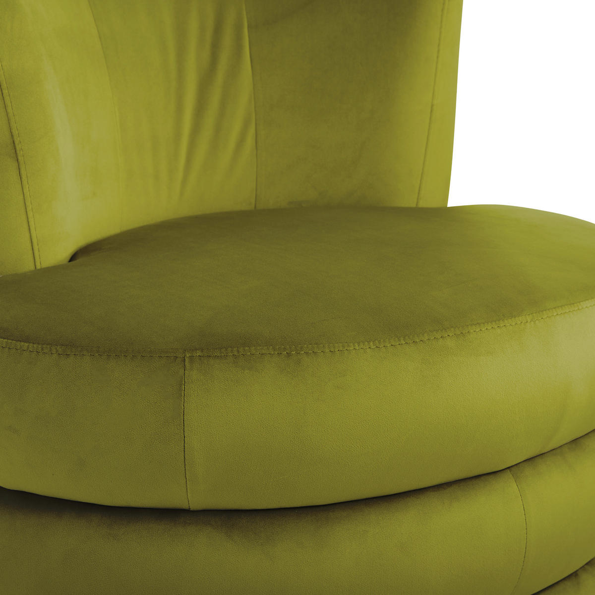 DESIGNSESSEL Flachgewebe Olivgrün    - Edelstahlfarben/Olivgrün, Trend, Textil/Metall (90/82/85cm) - Livetastic