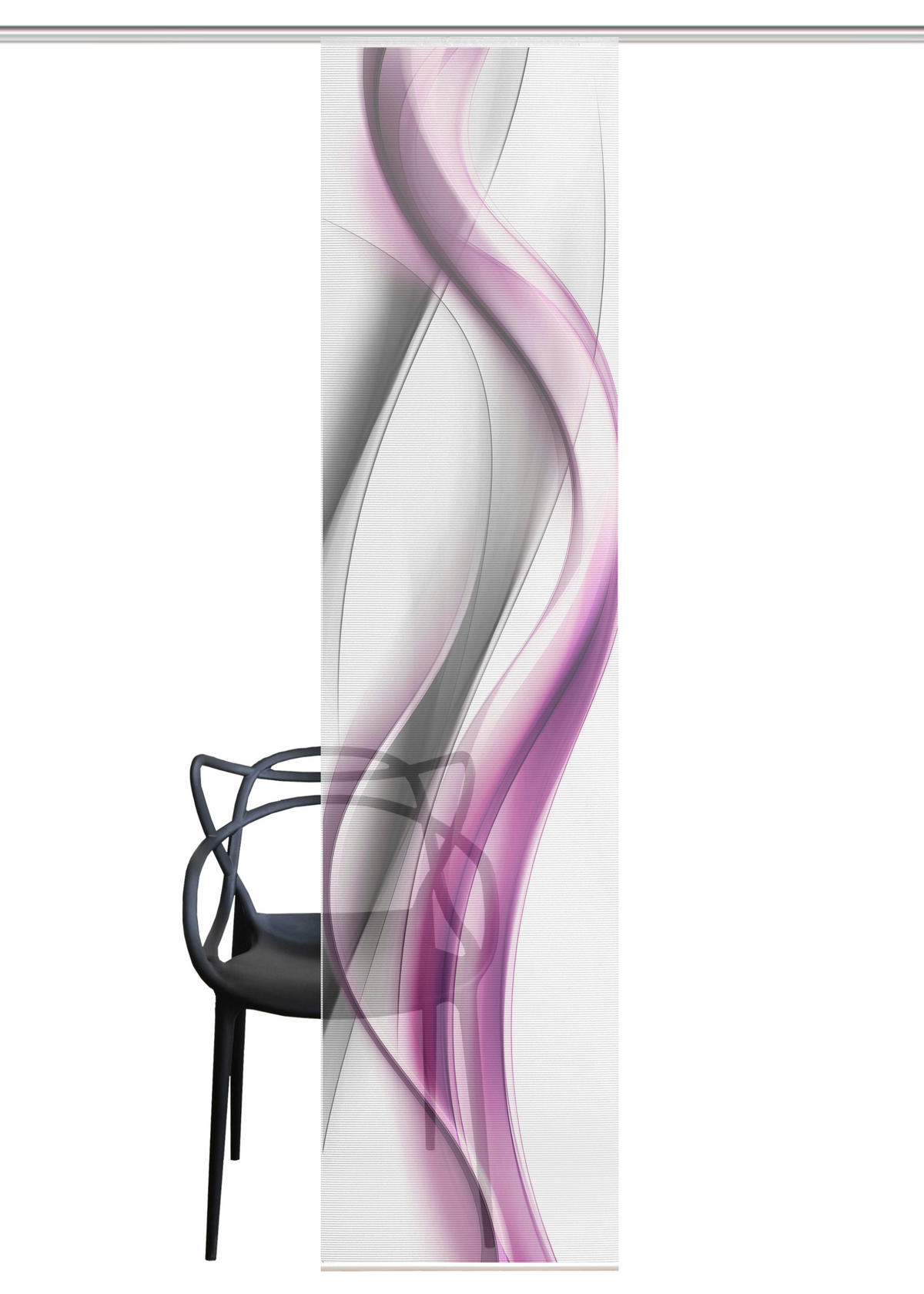 FLÄCHENVORHANG   halbtransparent  60/260 cm   - Pink/Weiß, Design, Textil (60/260cm)