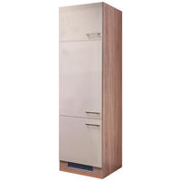 GERÄTEUMBAUSCHRANK 60/200/57 cm  in Kaschmir  - Kaschmir/Edelstahlfarben, MODERN, Holzwerkstoff/Metall (60/200/57cm) - FlexWell
