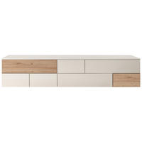 SIDEBOARD Weiss, Eiche Artisan  250/52/45 cm  - Weiss/Silberfarben, Design, Holzwerkstoff/Kunststoff (250/52/45cm) - Moderano