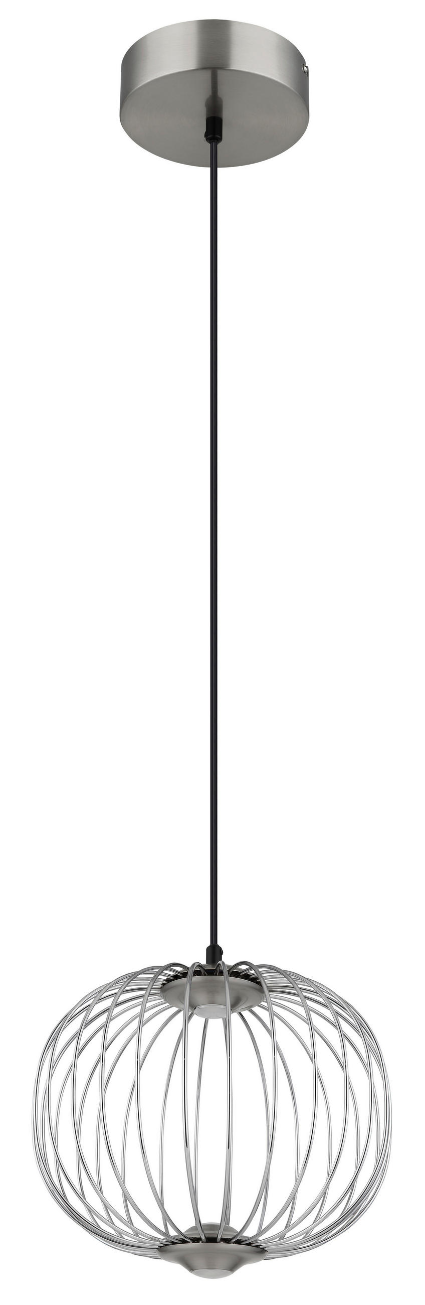 LED-HÄNGELEUCHTE 30/150 cm  - Chromfarben/Schwarz, Design, Kunststoff/Metall (30/150cm) - Globo