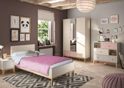 KOMMODE  in 94/95/41 cm  - Kastanienfarben/Koralle, MODERN, Keramik/Holz (94/95/41cm) - MID.YOU