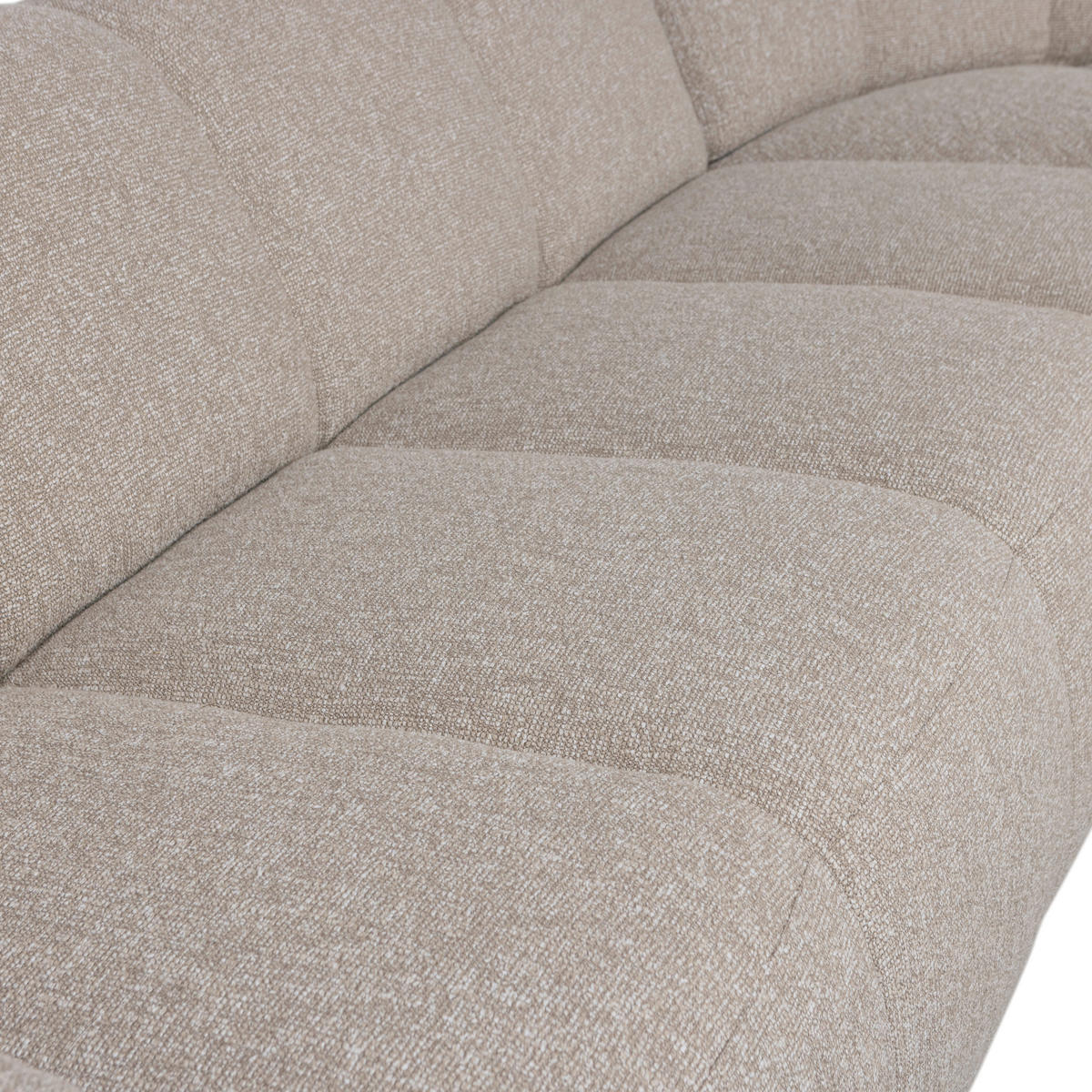 ECKSOFA Mojo Beige Bouclé Armteilverstellung  - Beige/Schwarz, MODERN, Kunststoff/Textil (230/310cm) - Livetastic