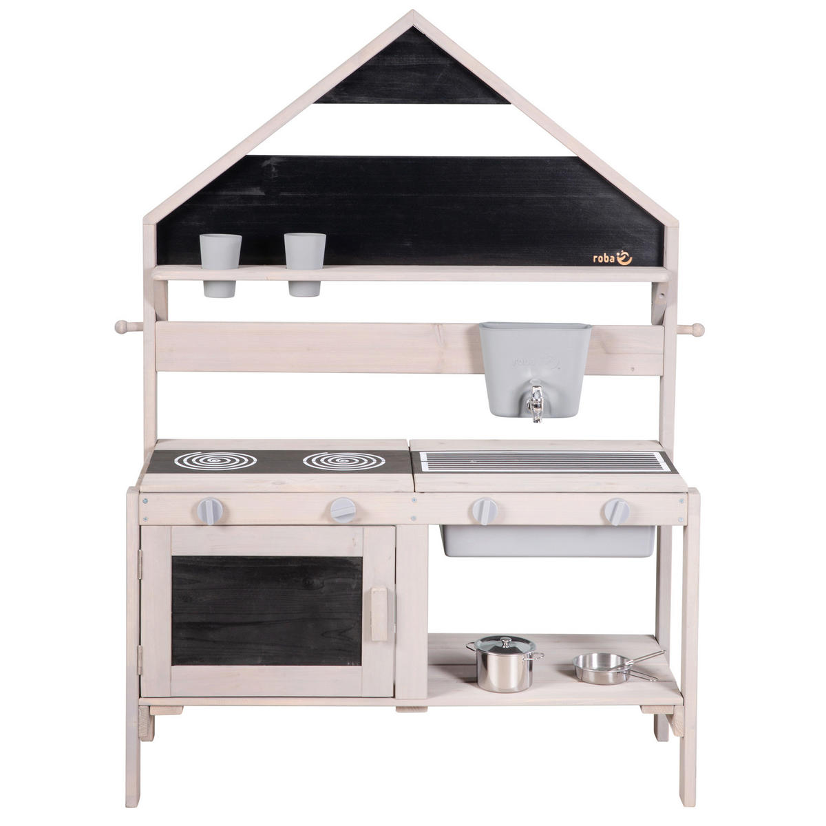 MATSCHKÜCHE - Grau, Basics, Holz/Kunststoff (89/124/34cm) - Roba