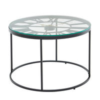 TABLE BASSE in Metall 60/60/43 cm  - Schwarz, Design, Glas/Metall (60/60/43cm) - MID.YOU